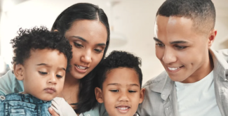 family reads together